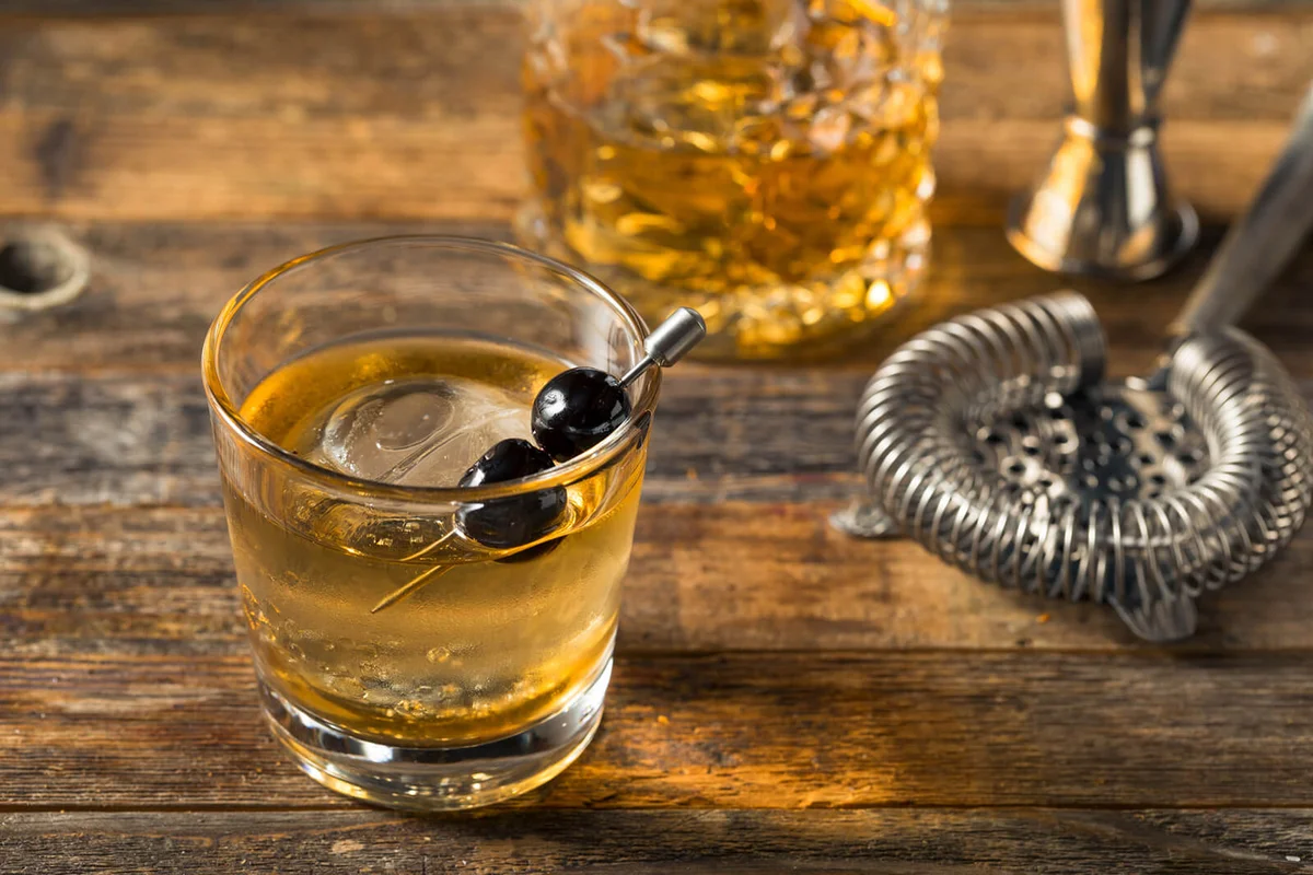 Boozy Bourbon Old Fashioned with Maraschino Cherries