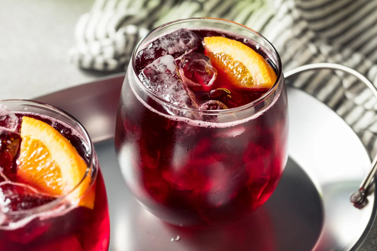 Boozy Refreshing Cold Red Wine Spritzer