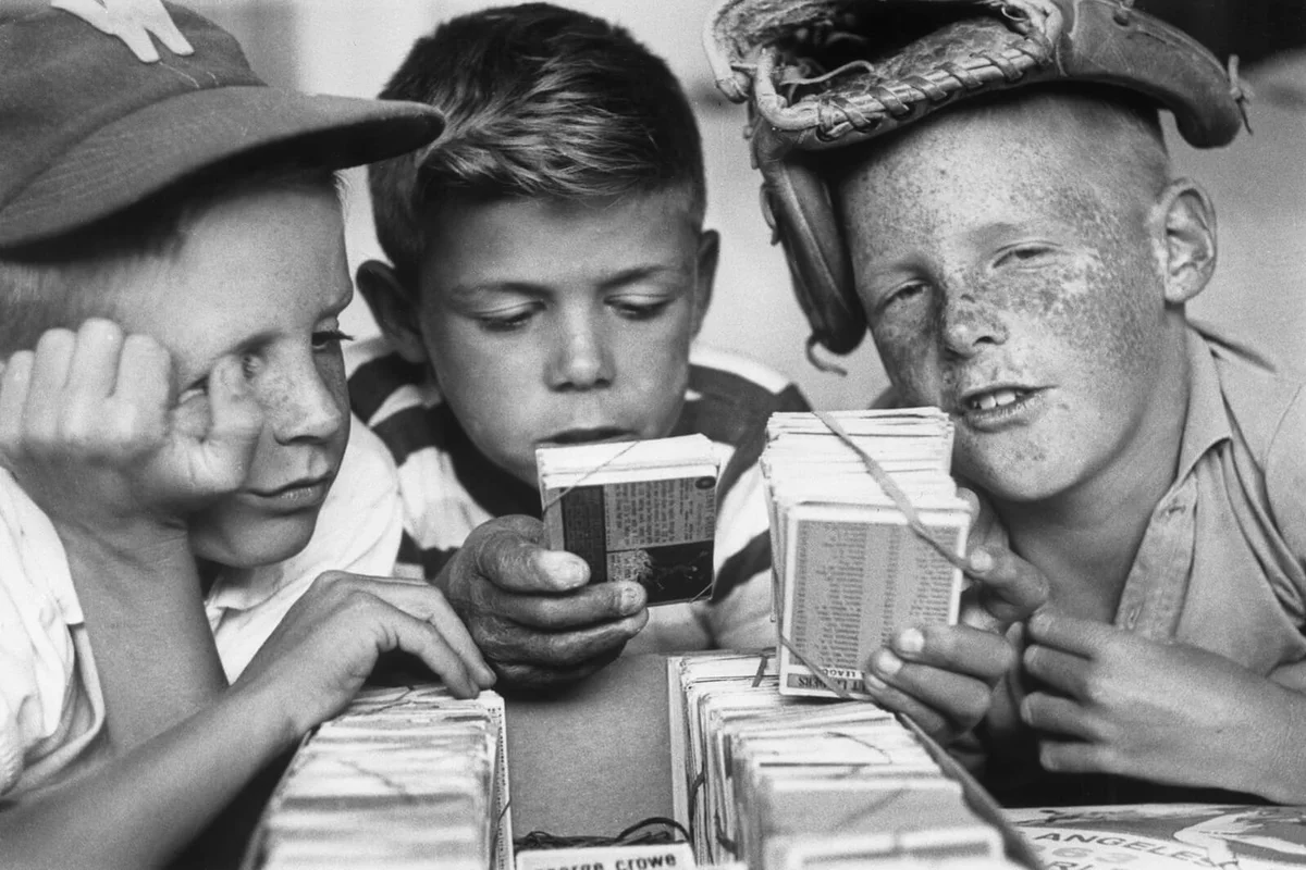 Boys Collecting Baseball Cards | Getty Editorial Use
