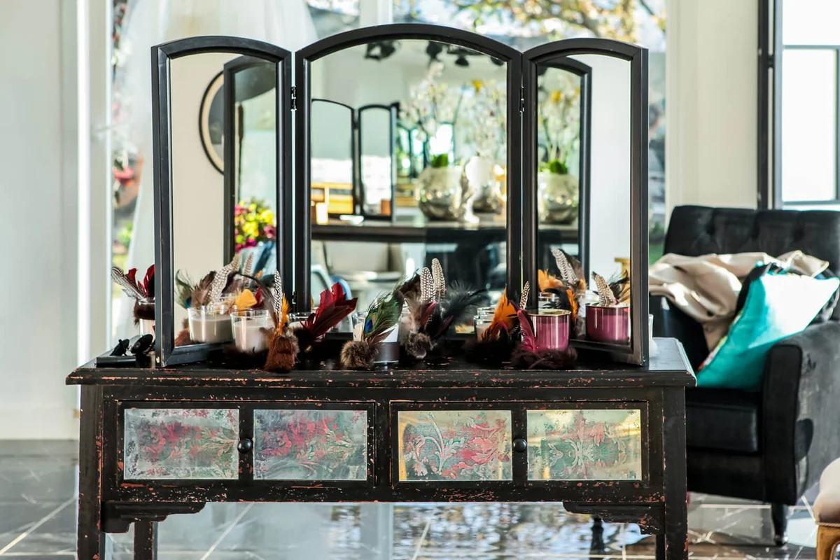Old furnishings - Mirrored dressing table