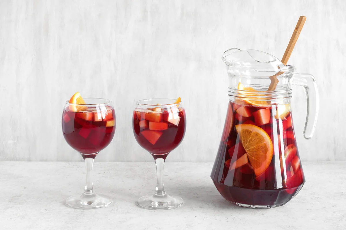 Red wine sangria or punch