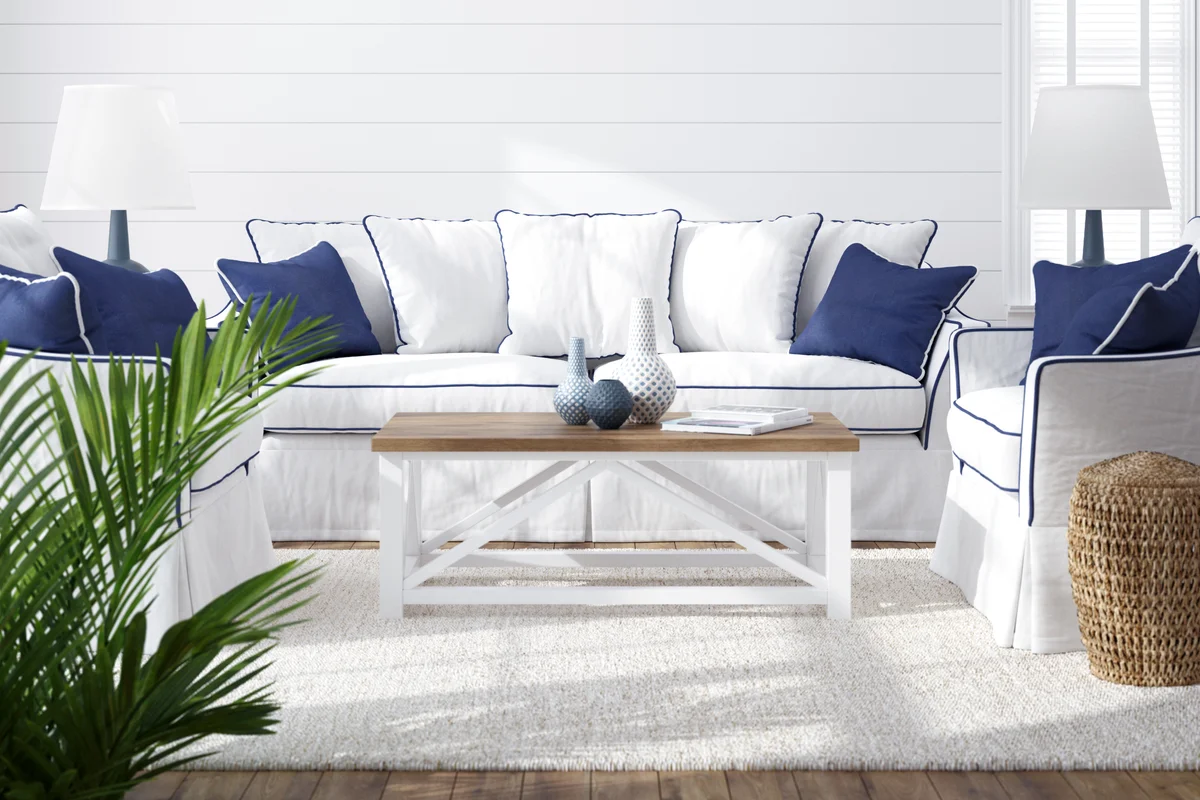 Hampton style living room interior