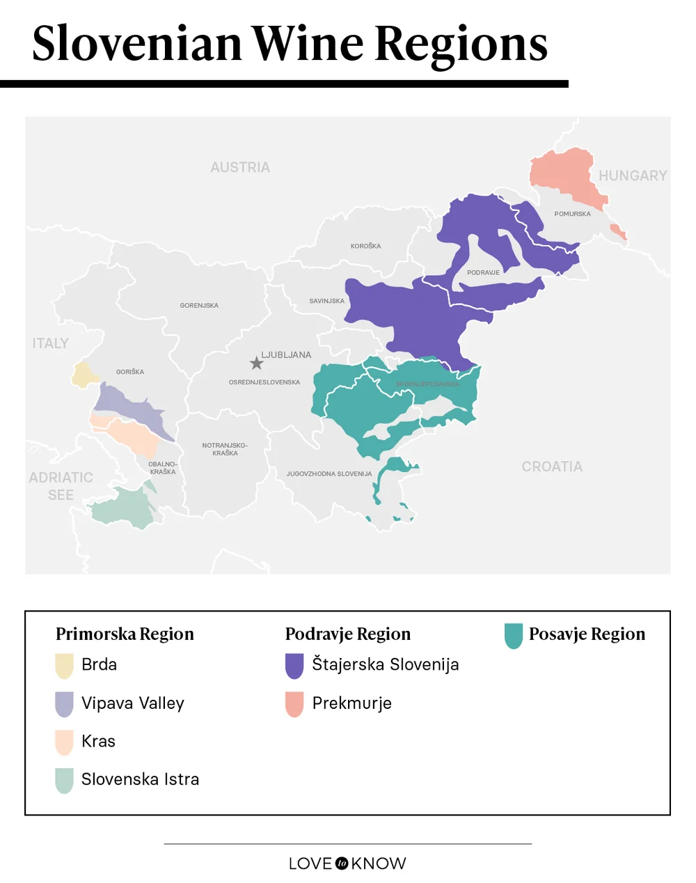 Slovenian Wine Regions Map