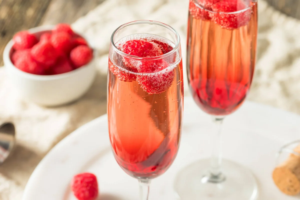 Kir Royale mocktail