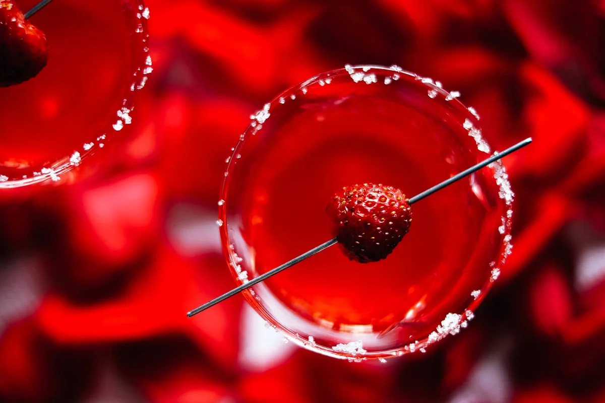 High angle view of cocktail