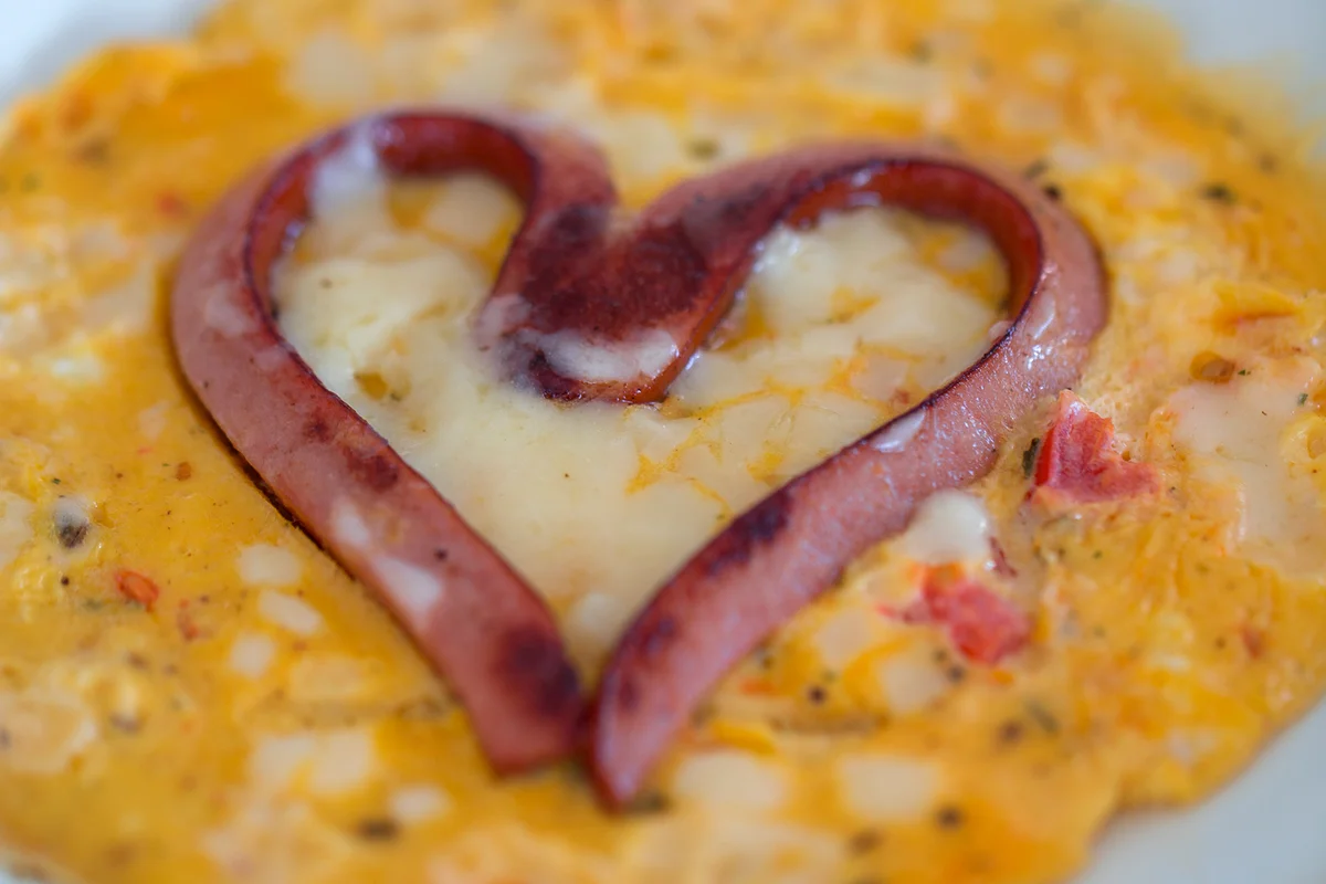 Hot Dog Heart Frittatas