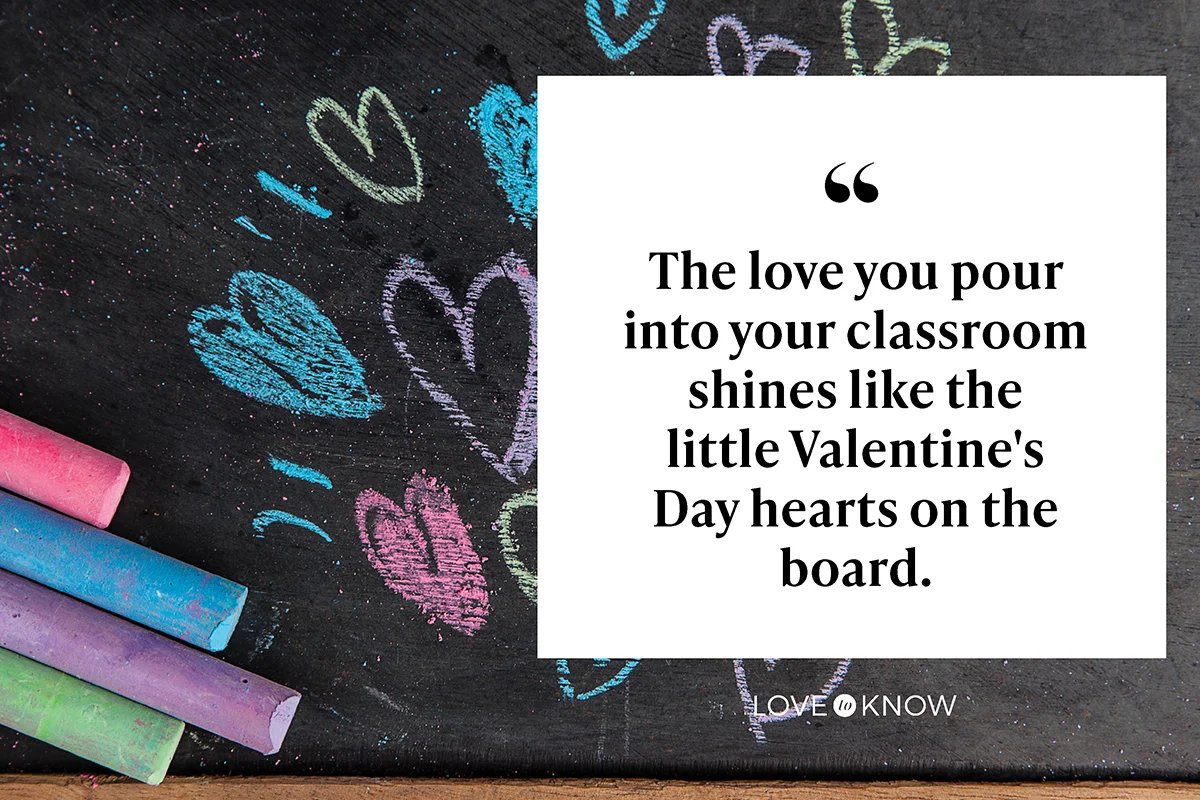 Colorful Heart Shape Chalk Drawings On Blackboard
