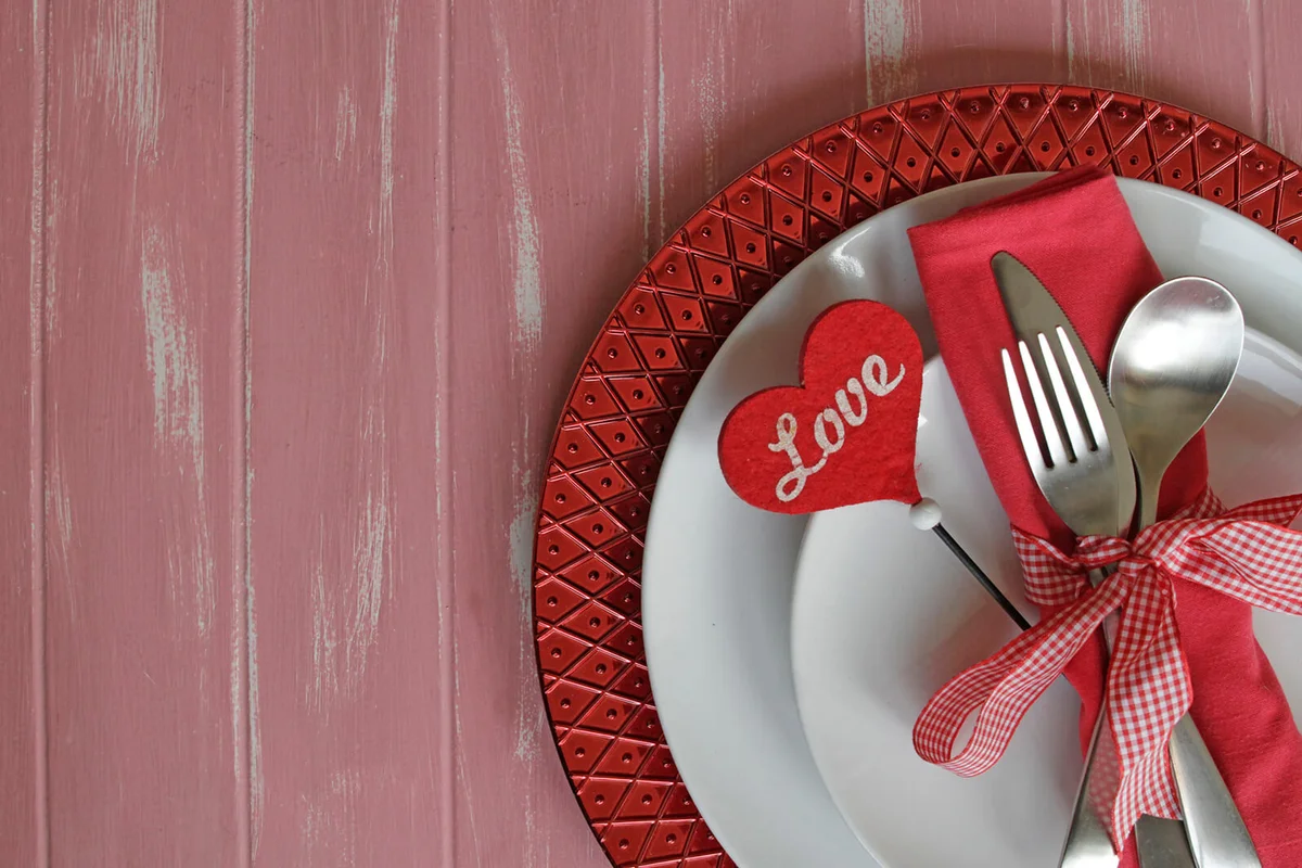Valentine's Day table setting