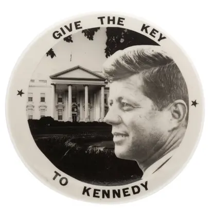John F. Kennedy: Rare "Give The Key To Kennedy" Button