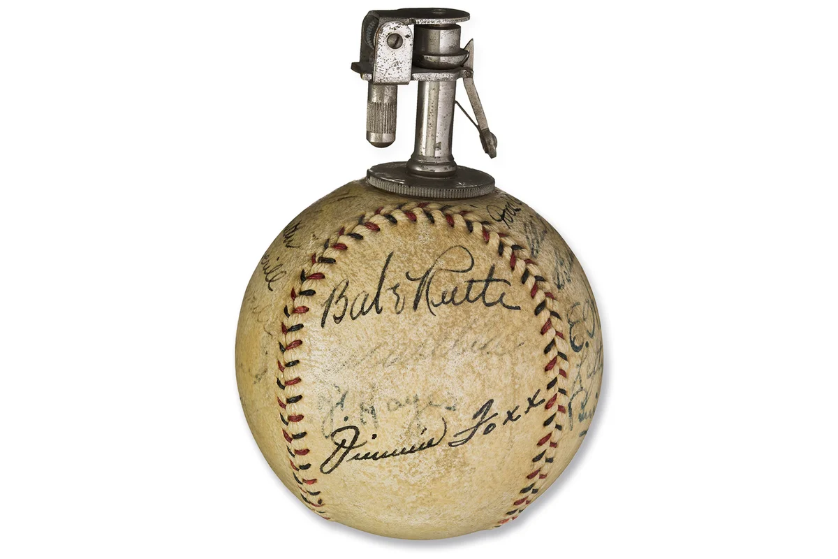 1934 Tour of Japan Team Signed Cigarette Lighter Baseball