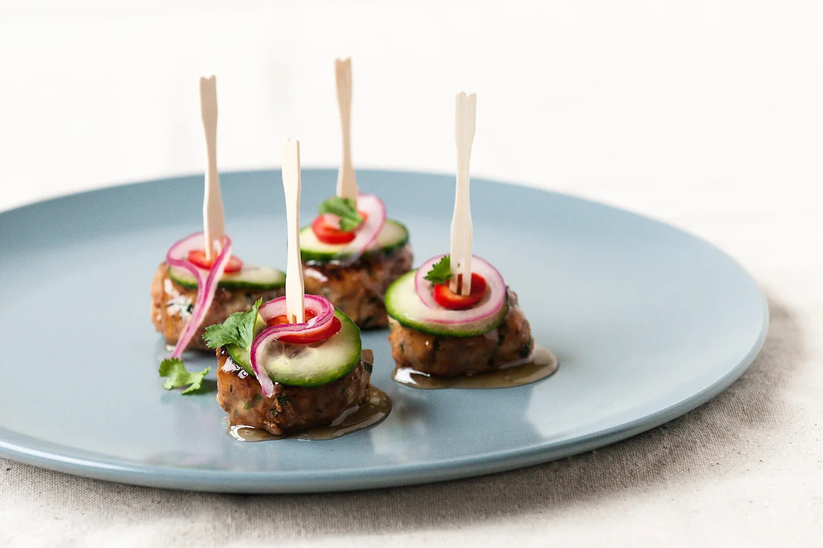 Meatballs on plate