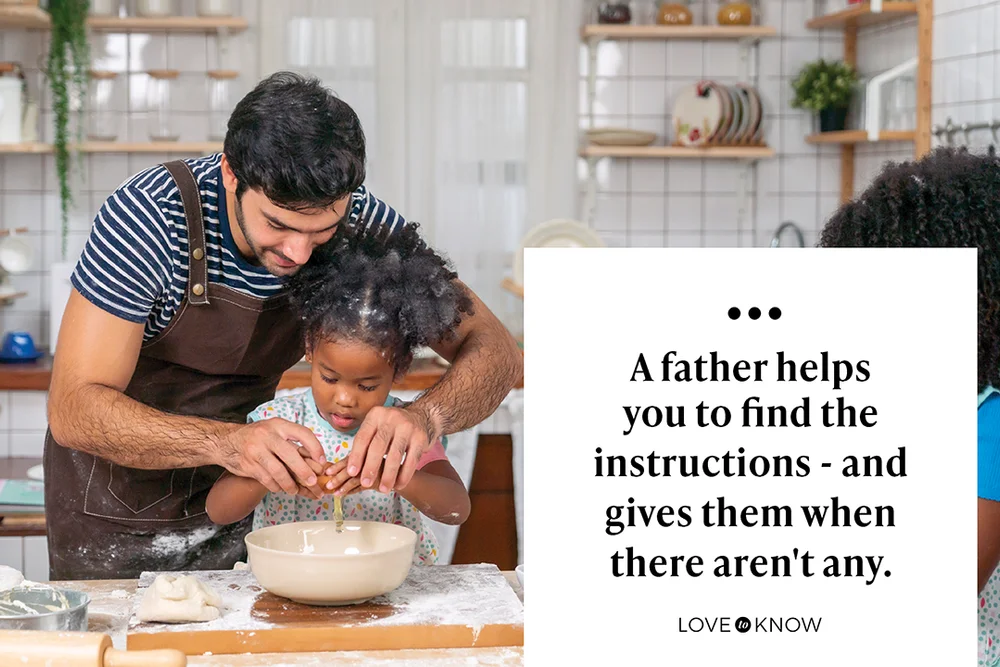 Happy father and daughter in the kitchen