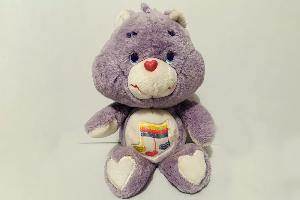 Care Bear Harmony Bear 80s Rare UK Edition Collectors Delight Vintage Purple