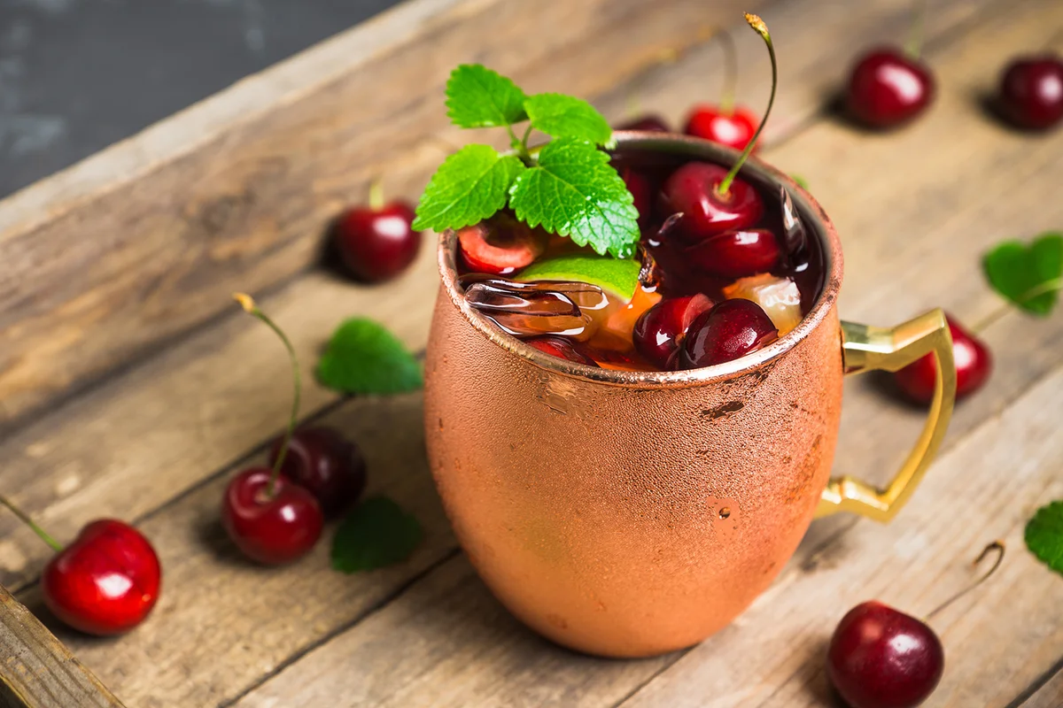Cherry Moscow Mule Mocktail