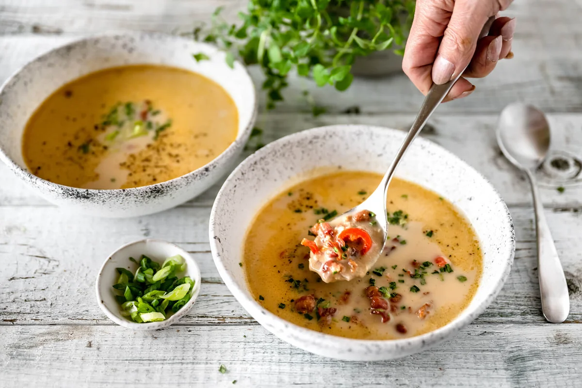 Beer Soup with cheese