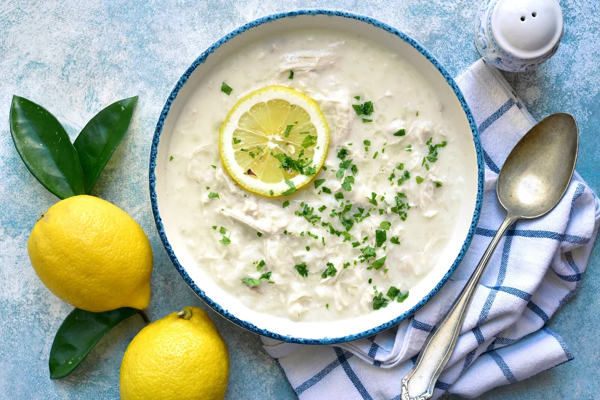 Avgolemono - traditional greek chicken soup