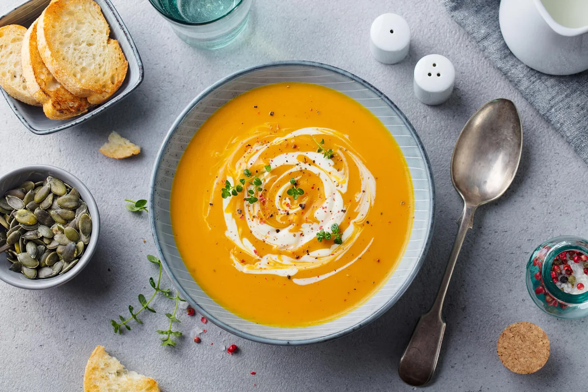 Pumpkin and carrot soup