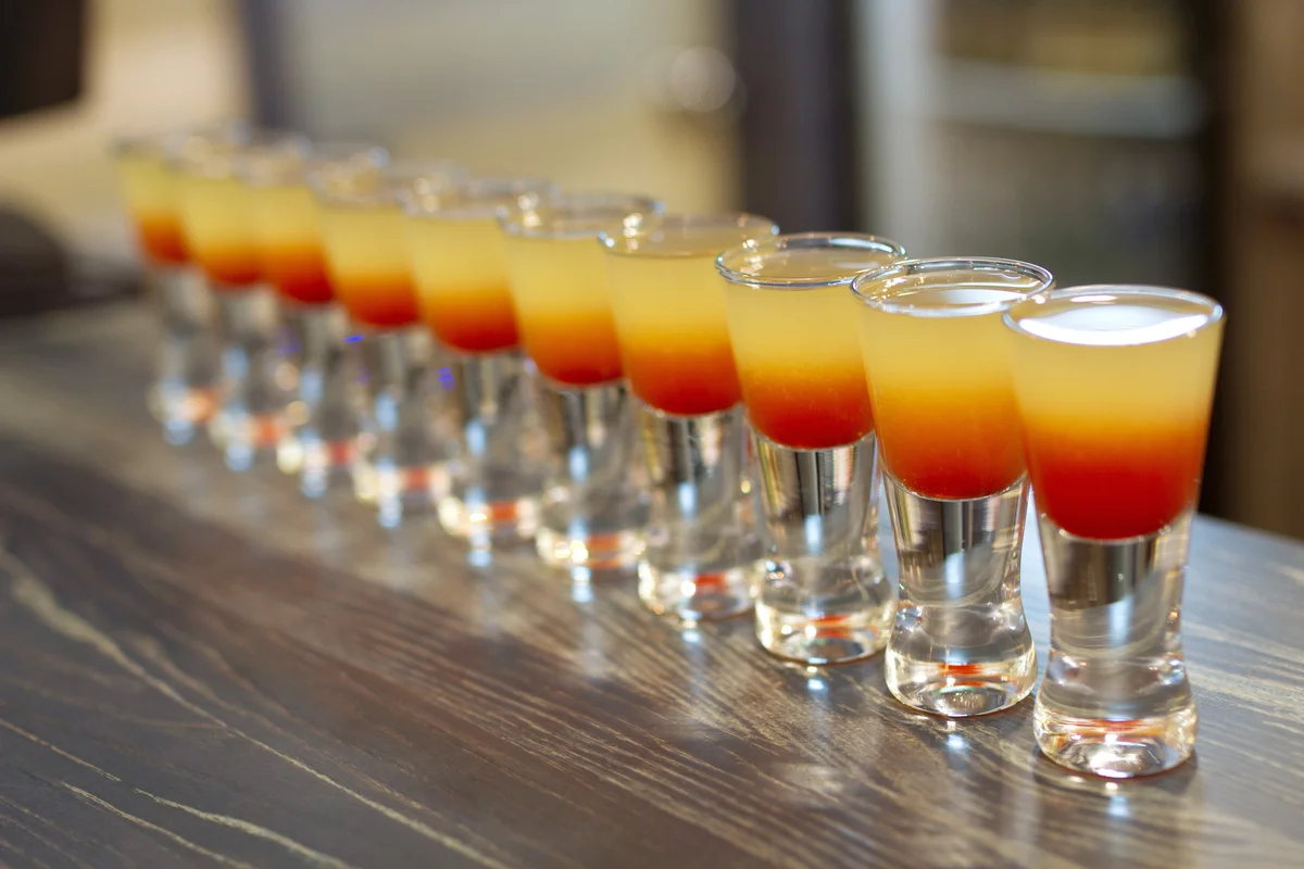 pineapple upside-down cake shot