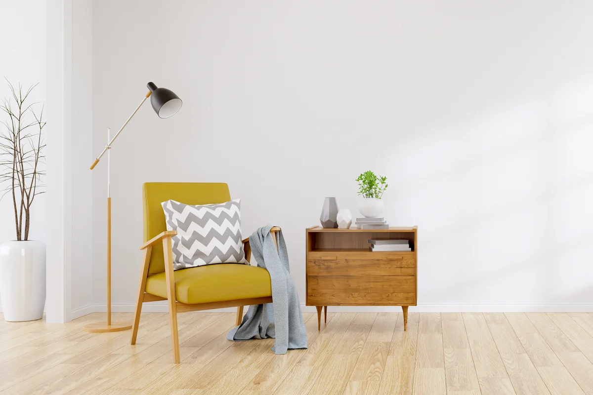 chair and side table with storage
