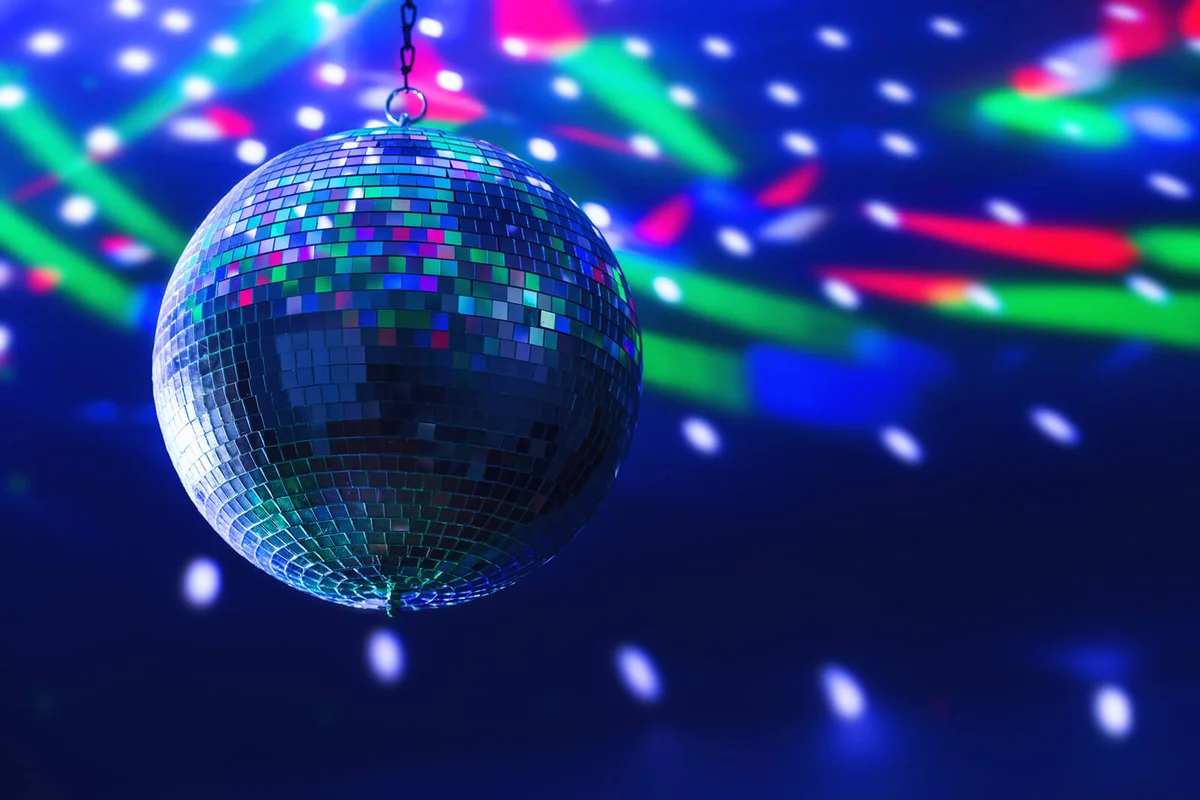 disco ball background close up