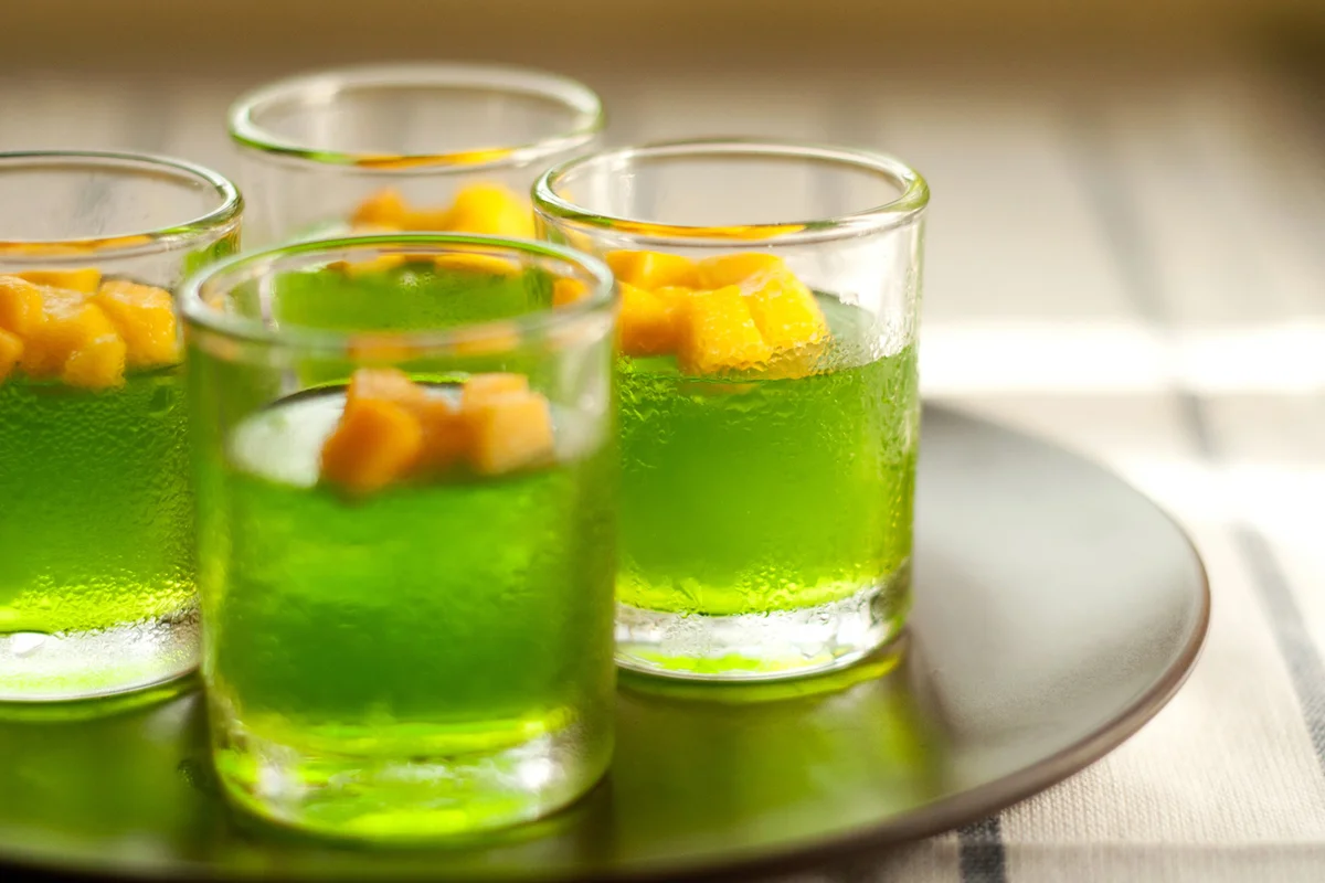 Lime jelly shots