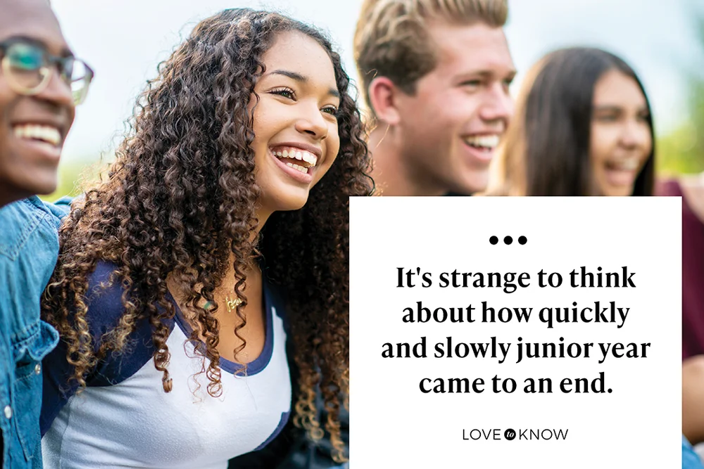 Teenage friends laughing outside