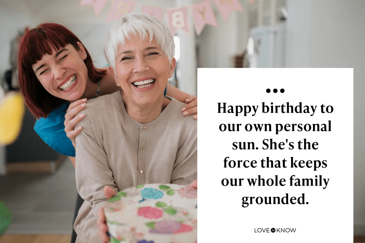 Mother and daughter celebrating mom's birthday