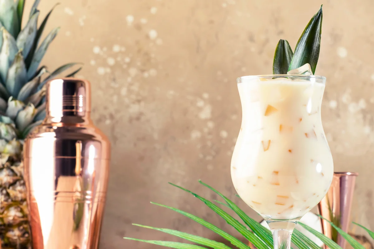 Amaretto-colada cocktail