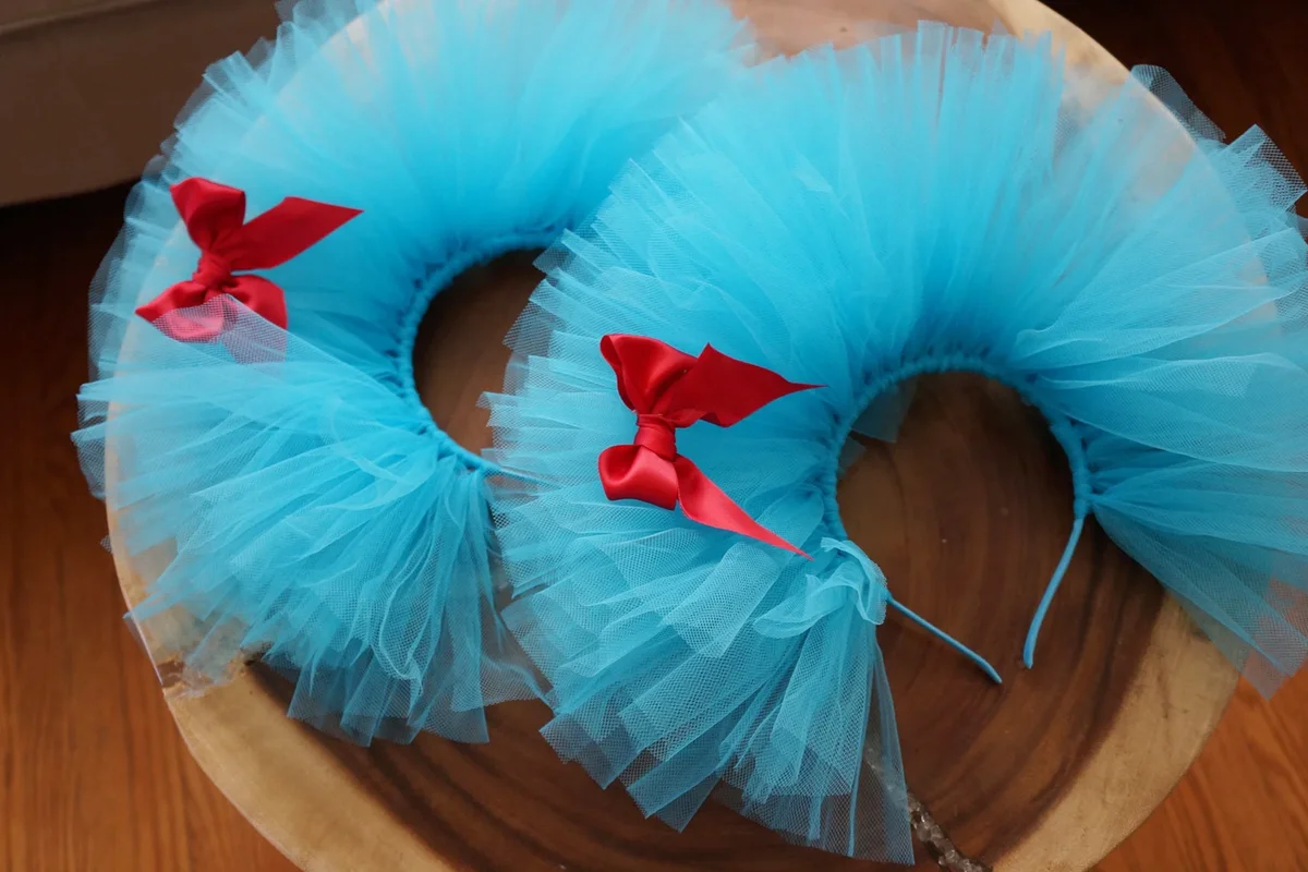 2 Blue Hair Headbands