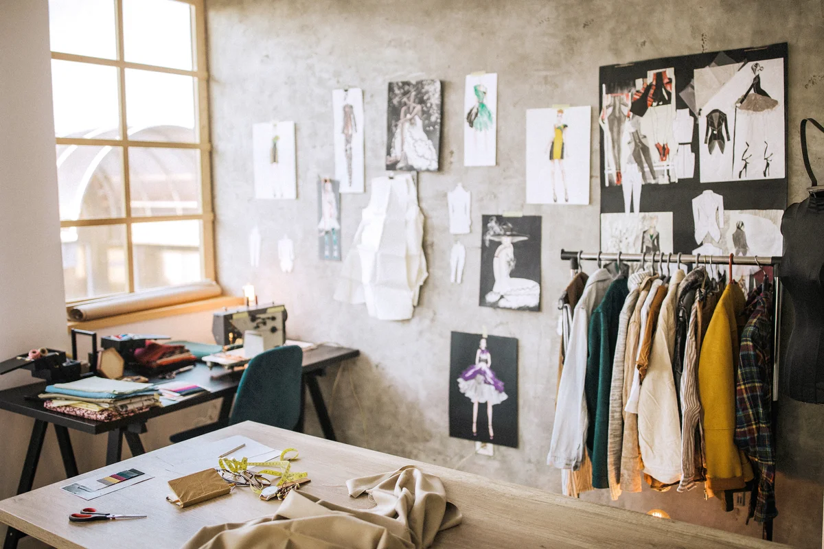 Tailer studio with mood board