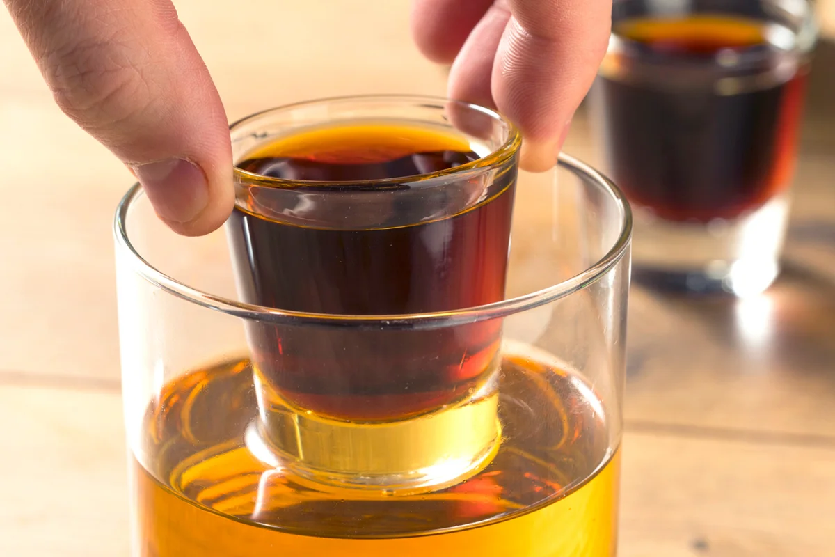 Boozy Bomb Shot with jagermeister