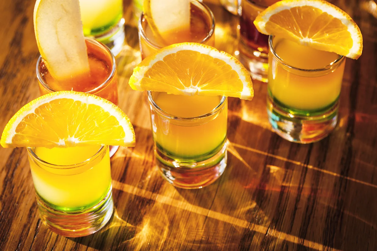 Shots with orange