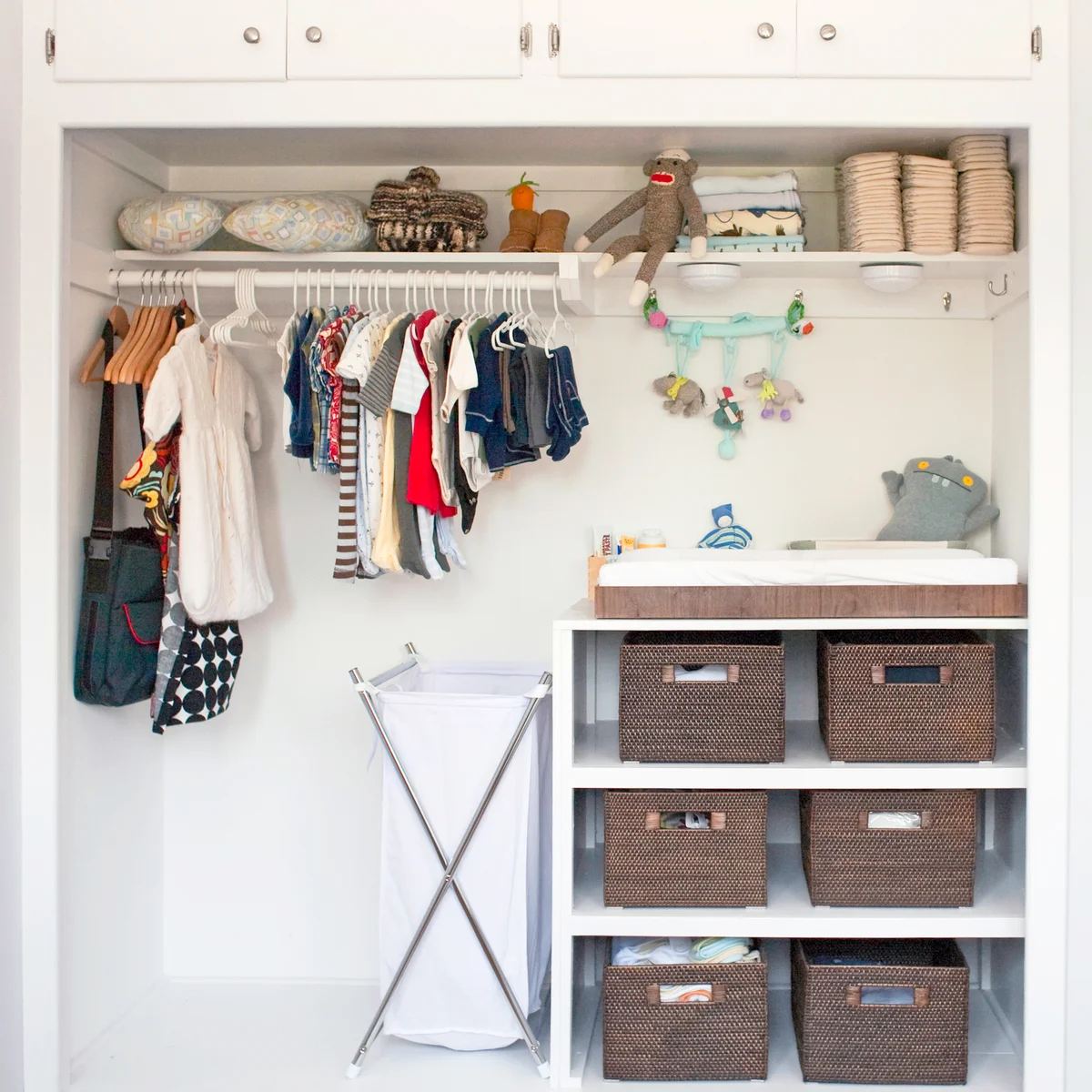 Closet and art supplies