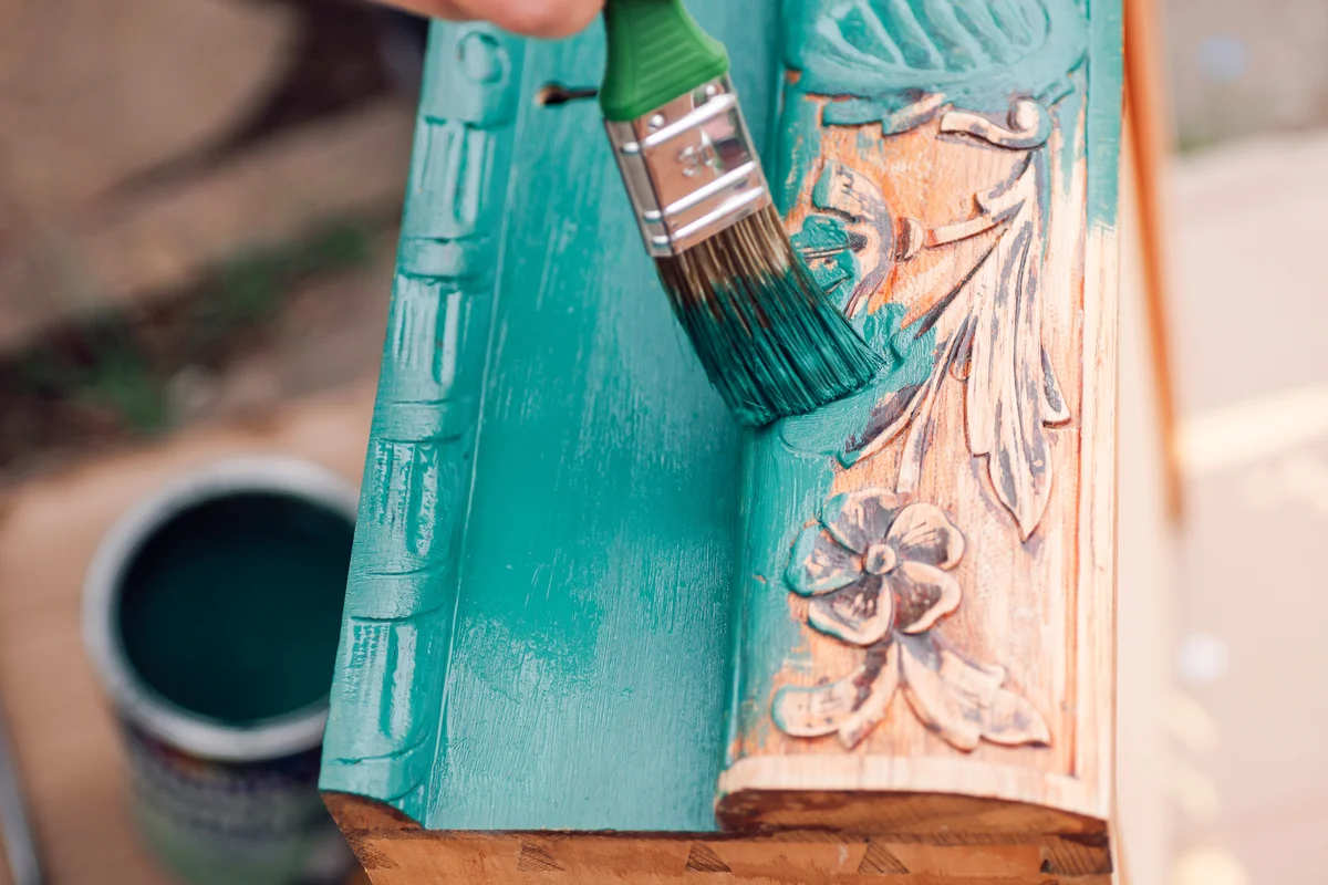Painting a wooden dresser drawer