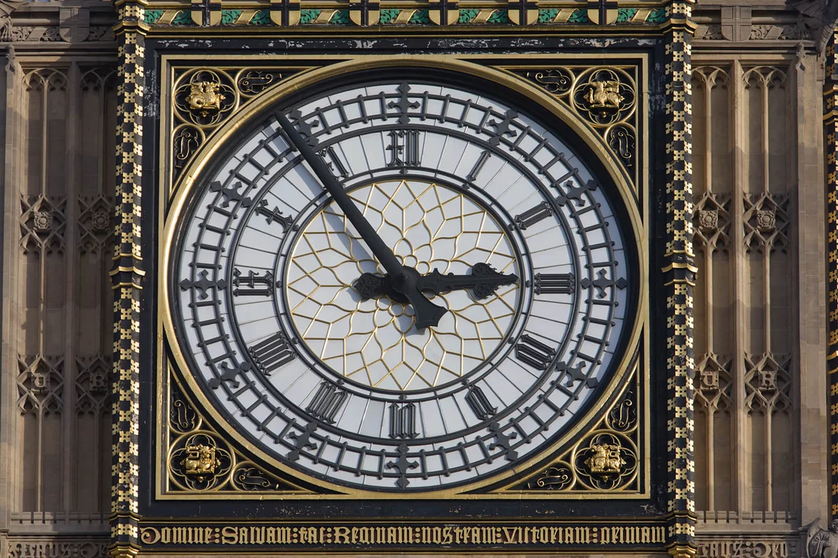 Big Ben's clock face detail