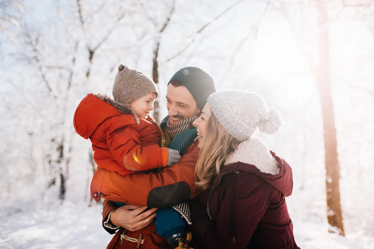Winter family portrait