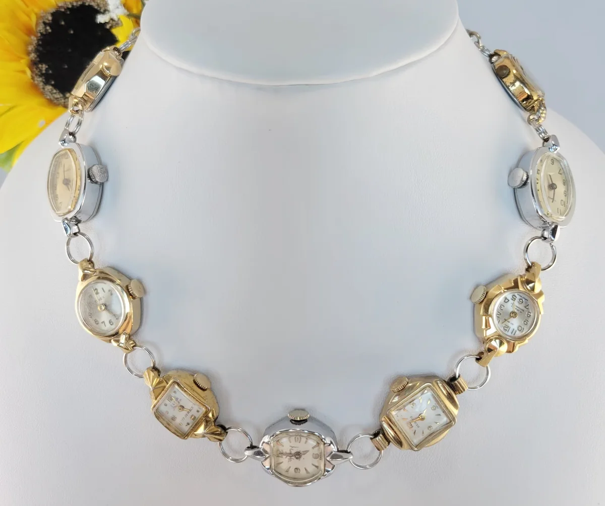 Vintage Watch Necklace... Upcycled / Repurposed