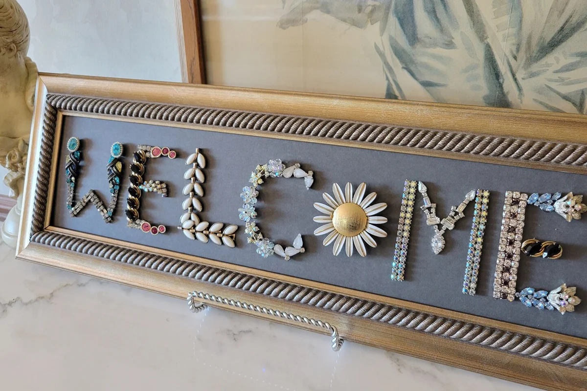 Framed Jewelry Art Welcome