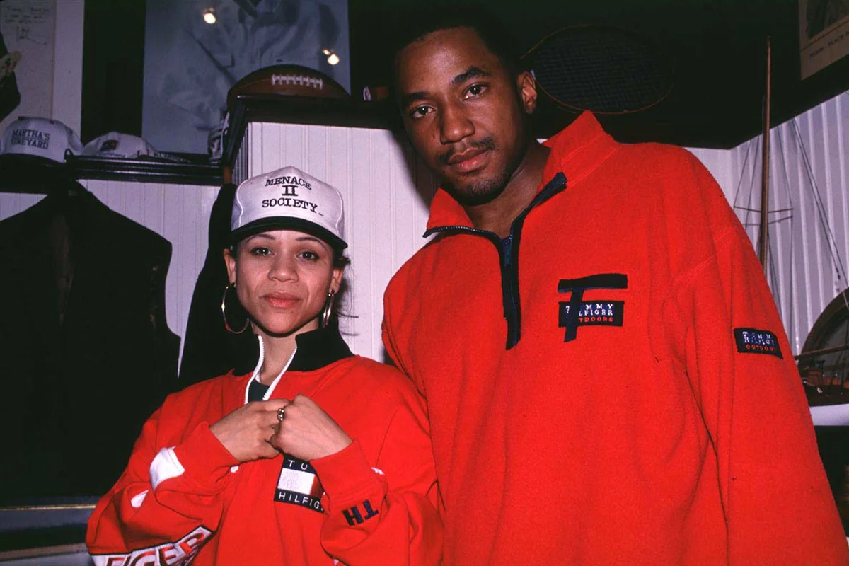 osie Perez & Q Tip during Rosie Perez at Hilfiger's offices