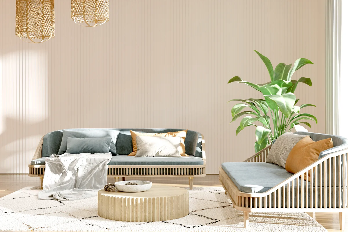 Living room interior in boho style