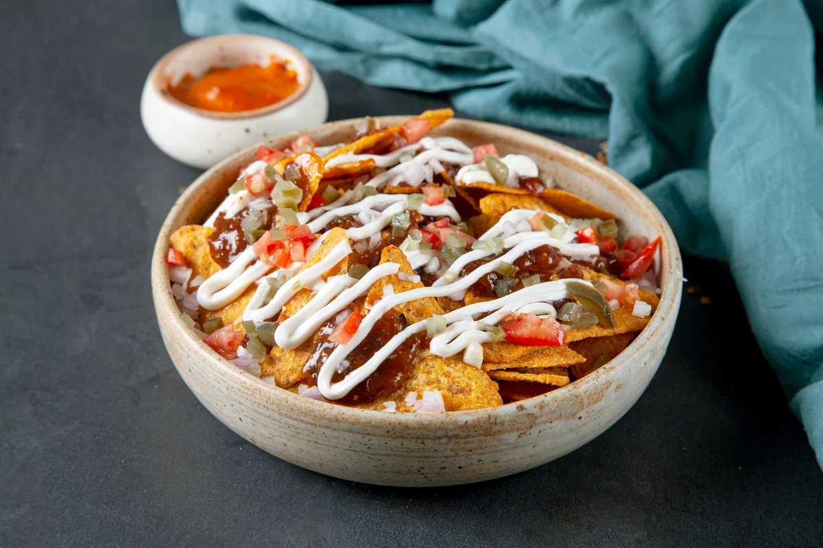 Beef nachos