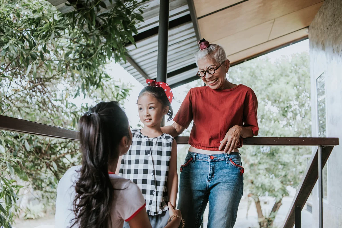 females family talking together