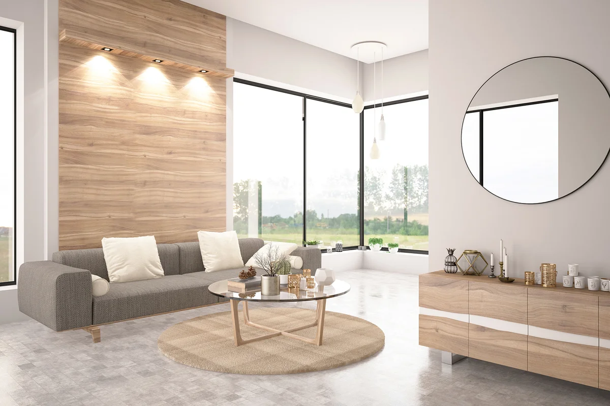 Modern Living Room with Sofa