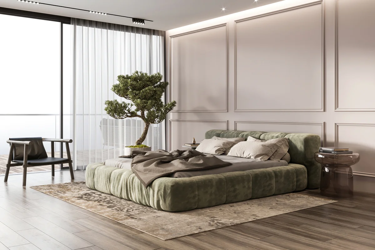 Moulding wall and parquet floor