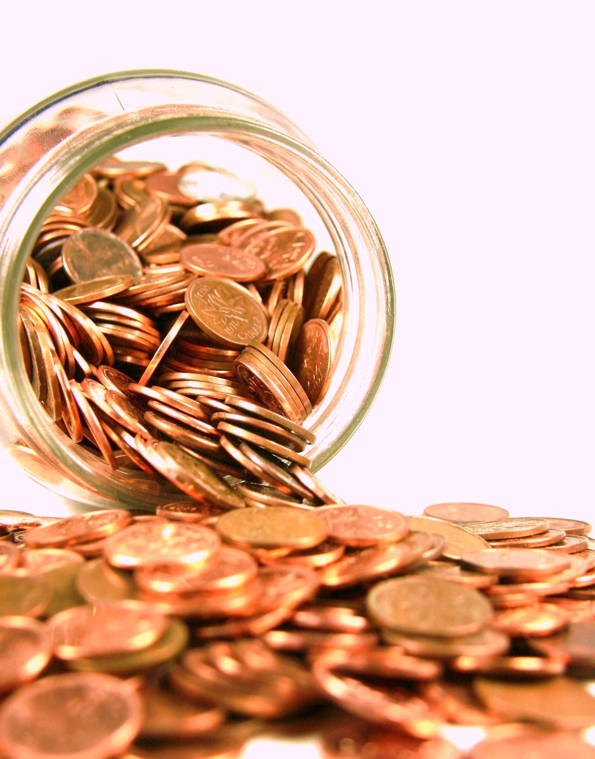 jar of canadian pennies