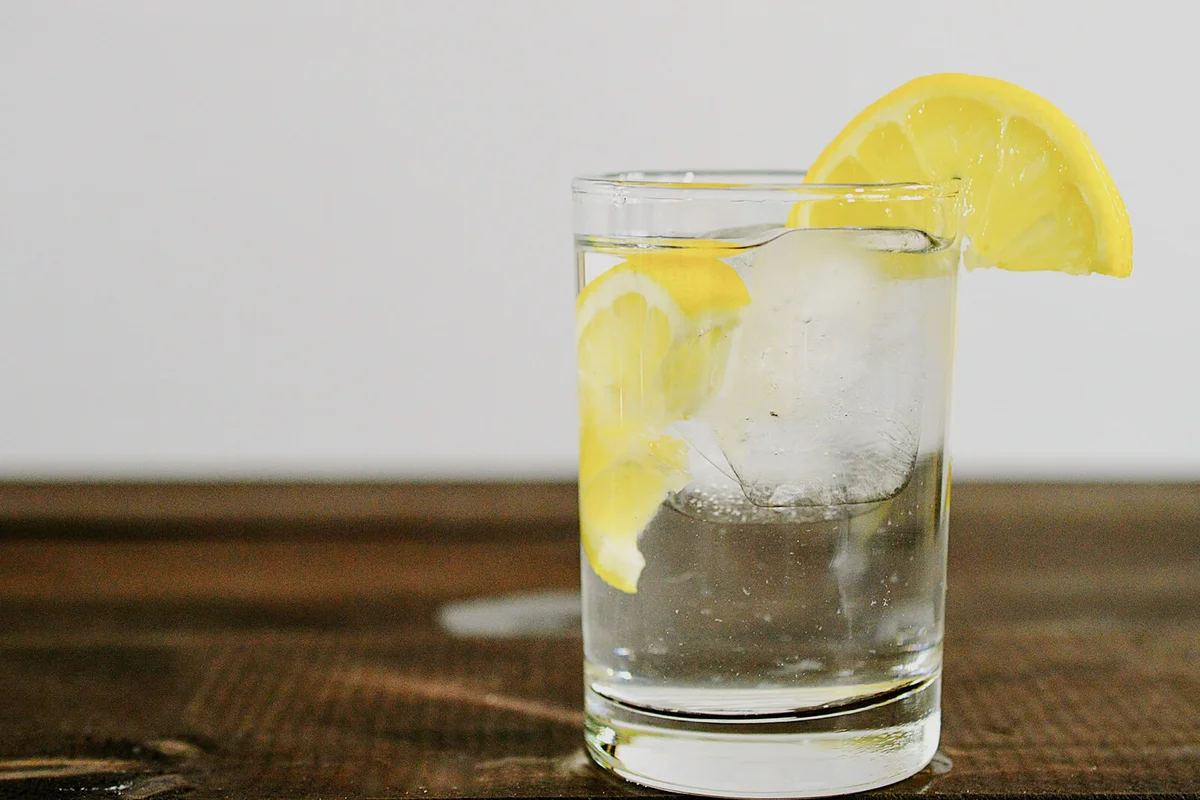 Vodka Soda with Lemon
