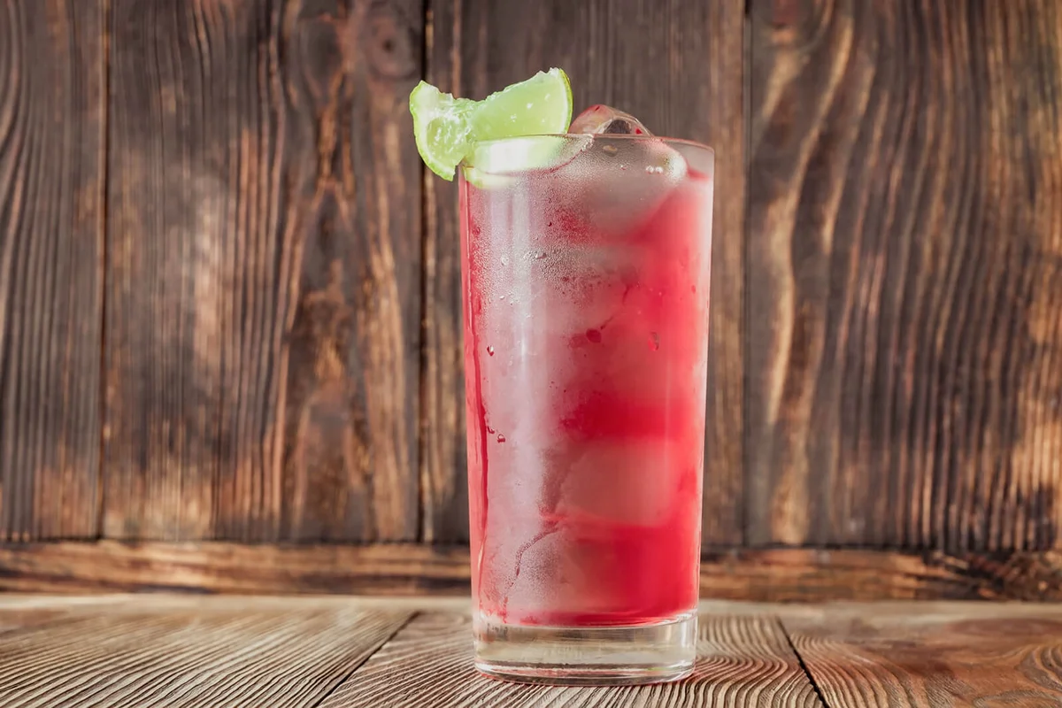 Glass of Cape Cod (Vodka Cranberry) Cocktail
