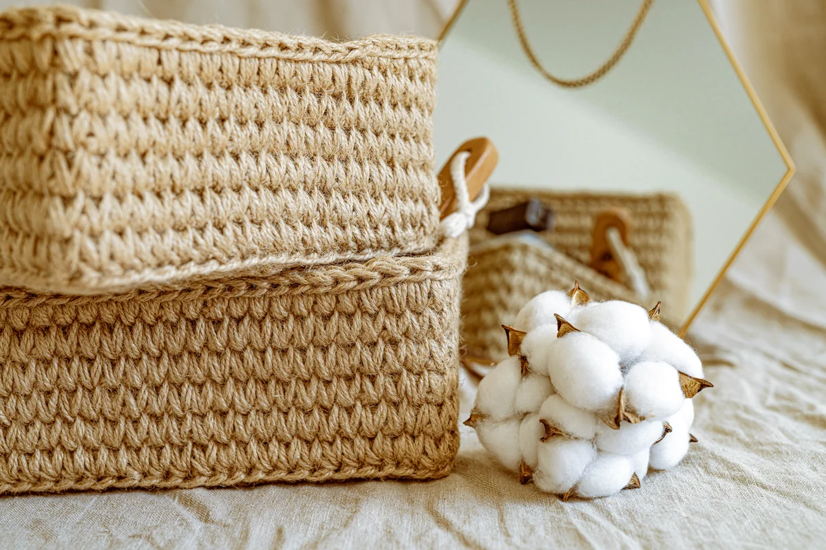 Knitted baskets