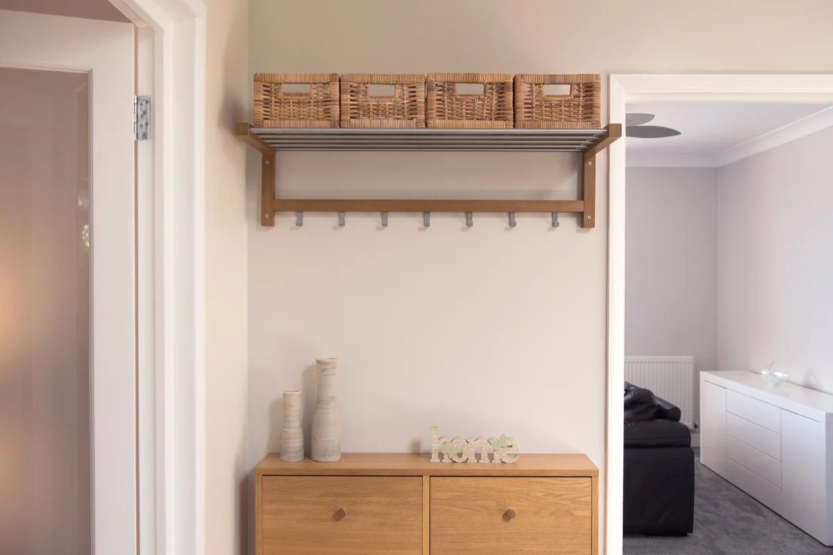 Entryway with wall shelving
