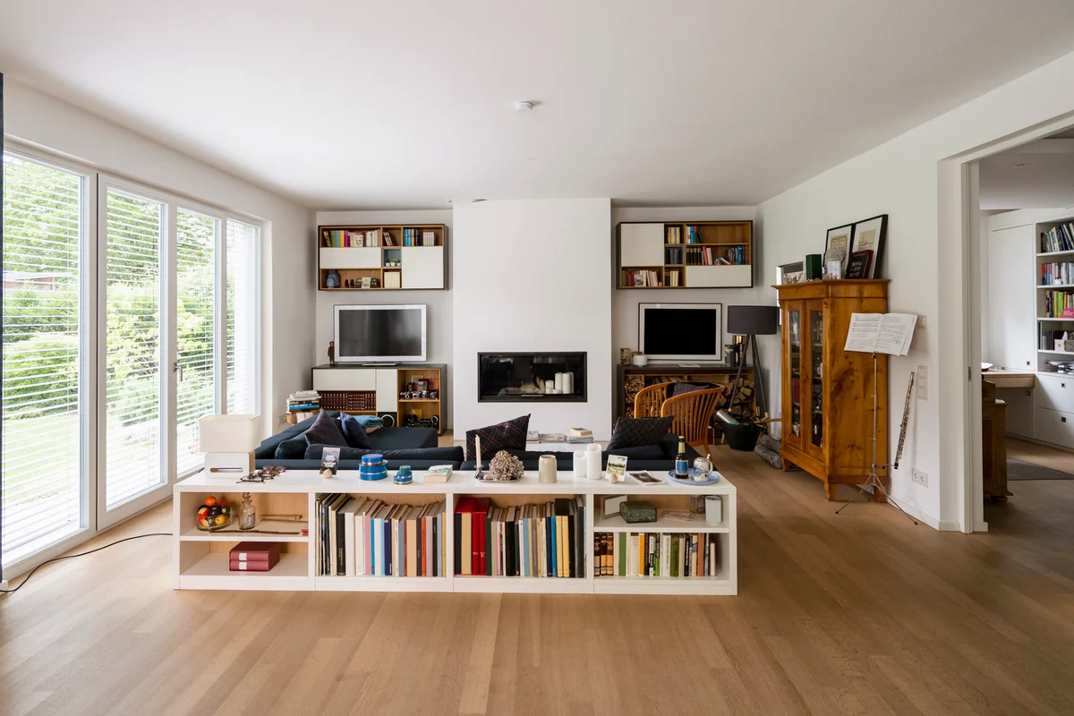 Cubby unit in living room